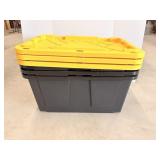 3 Green Made 27 Gal Totes & Lids
