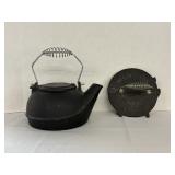 Cast Iron Kettle & Old Mountain Pig Bacon Press