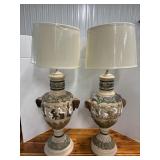 Vintage Italian Table Lamps 37"H