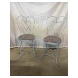 Vintage Sweetheart Ice Cream Chairs