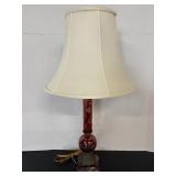 Cranberry Glass Table Lamp 30"H
