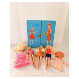 Vintage Barbies, Case & Clothes