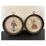 9" Dia Framed Needlework