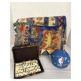 Mini Back Gammon, NBA Mini Ball & Blanket 70"x47"