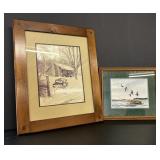 15X13 David Hagerbaumer Painting & 20X24 Picture