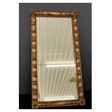 Vintage 14"x28" Wood Framed Mirror