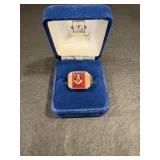 Masonic 10Kt Ring