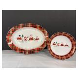 Dylan Designs 14"x10"Platter & 8"Bowl
