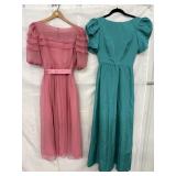 Vintage Lined Dresses Waist 24"