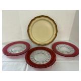 Mikasa Whole Wheat Serving Plate & 3 Saucers
