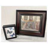 14"x12" Framed Print & Butterfly Decor 5"X7"