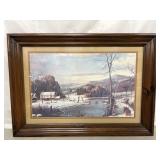 George Durrie 752 Winter Time Stop at Inn 42"x30"