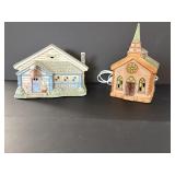 1985 Enesco Village Church 7"H & Cannon Falls