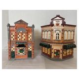 1986 Snow Village Bakery 9"H & Dept 56 Apothecary