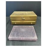 Vintage Jewelry Box & Plastic Case