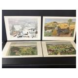 Grandma Moses Prints 8 Prints