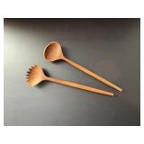 Mid Century Teak Salad Servers