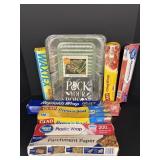 Opened Foil, Wrap & 3 Aluminum Trays