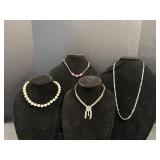 Vintage Rhinestone & Various Necklaces