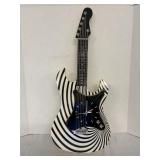Vintage Plastic Guitar Wall Clock untested