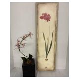 Vase & Wood Flower Wall Decor