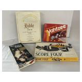 .Vintage Games Yatzee, Bible Trivia, Score Four...