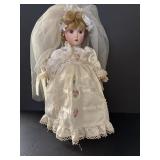 Danbury Mint Porcelain Wedding Doll 13" With Cert