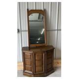 Maple Mirror 21"x42" & Cabinet 35"x14"x28"H