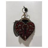 Vintage Mary Frances Key to My Heart Coin Purse