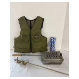 Life Jacket, Nylon Rope & Campfire Popcorn Popper