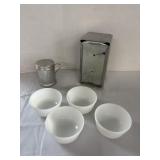 Fire King Custard Cups, Napkin Dispenser & Misc