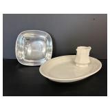 Independance Ironstone Pitcher, Platter & Bowl7"x7