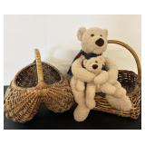 Vintage Baskets & Stuffed Bears