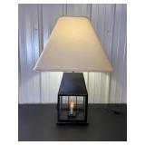 Vintage 30" Black Lantern Lamp