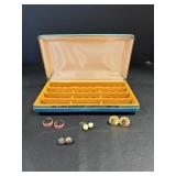 Vintage Pierced Earrings & Case