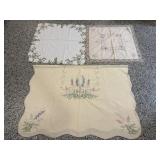 48" x70" Tablecloth & 32" & 31" Square  Overlays