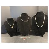 Sterling Silver Necklaces, Bracelet & Earrings