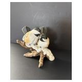 Homco Masterpiece Porcelain Chickadees 4.5"H