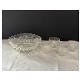 Indiana Cocktail Glasses & 8" Glass Bowl