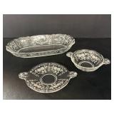 Foxtoria Midnight Rose Bowls & 5.5" Serving Plate