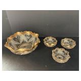 Antique Berry Bowl & Small Bowls