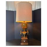 Vintage 38" Coffee Grinder Lamp