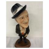 1974 Esco Chalkware Jimmy Durante 17"H