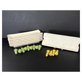 Vintage Swee Corn Dishes with Corn Holders