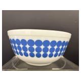 8.5" Vintage Pyrex Dot Bowl