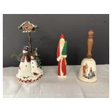1980 Norman Rockwell Bell, Candle Holder & Santa