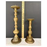 15" Rosenthal Netter Brass Candlestick & Other 9"