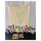 Vintage Baby Blanket 26"x36", Train Wall Decor &