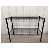2 Shelf Metal Rack 36"x14"x26"H