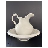 Homer Laughlin White Ironstone Pitcher & Basin